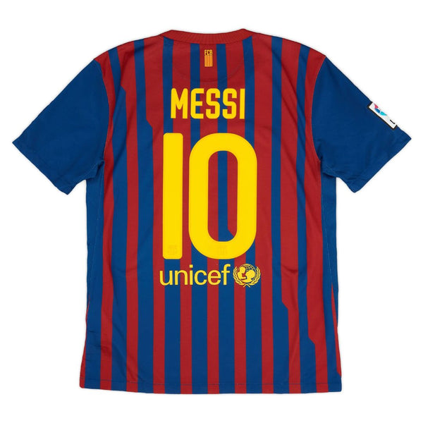 Camisa Retrô Barcelona I Messi #10 2011 - Torcedor Masculina - Vermelho e Azul