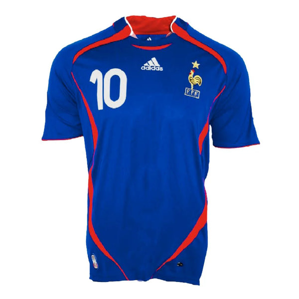 Camisa "Zidane 10" França 2006 Retrô Azul