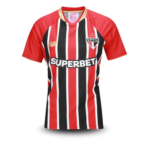 Camisa II São Paulo 25/26 - Torcedor New Balance Feminina - Vermelha e preta