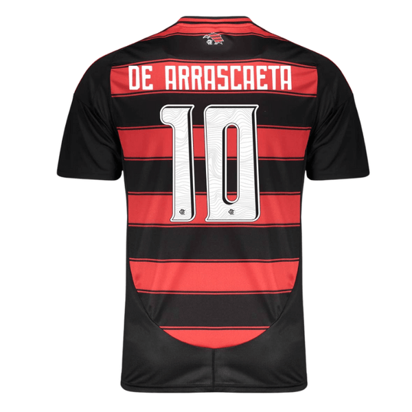 Camisa Flamengo I De Arrascaeta #10 2025/26 Masculina Adidas - Vermelho e Preto