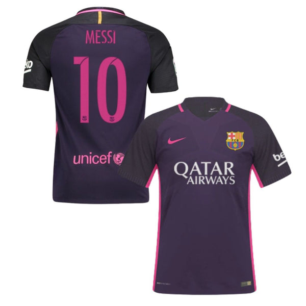 Camisa Retrô Barcelona II Messi #10 2016 - Torcedor Masculina - Roxo