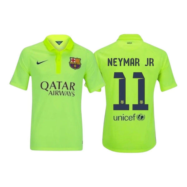 Camisa Retrô Barcelona III Neymar JR #11 2014 - Torcedor Masculina - Verde