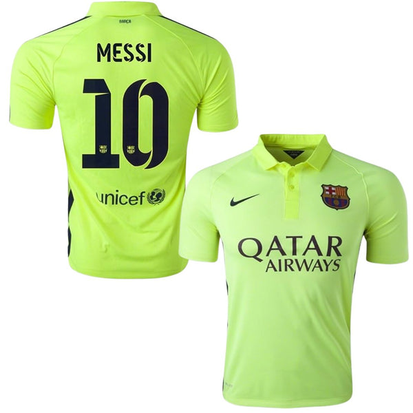 Camisa Retrô Barcelona III Messi #10 2014 - Torcedor Masculina - Verde