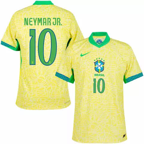 Camisa Seleção do Brasil Neymar JR #10 2024 - Torcedor Masculina - Amarela