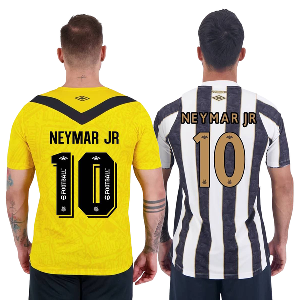 Kit Camisa Santos 2024/25 II e III Neymar N° 10