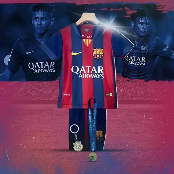 Kit Infantil Barcelona 14/15 - Medalha Champions - Chaveiro - Neymar 11