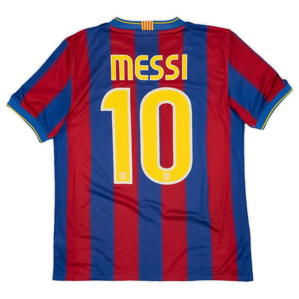 Camisa Retrô Barcelona I Messi #10 2009 - Torcedor Masculina - Vermelho e Azul