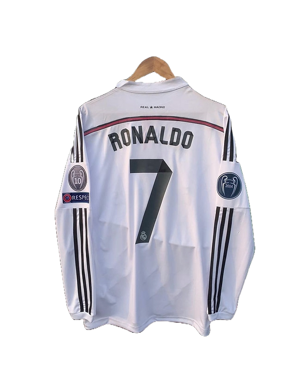 REAL MADRID HOME 2014/15 MANGA LONGA CHAMPIONS LEAGUE - RONALDO #7 [RETRÔ]