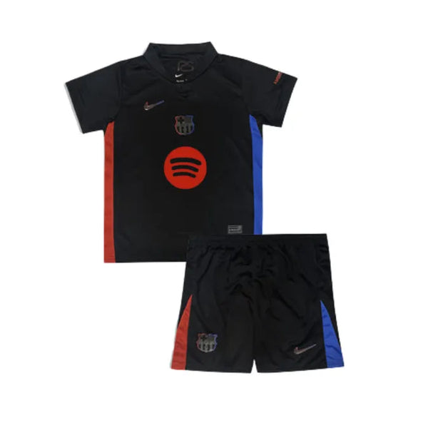 Kit Infantil Camisa Barcelona Reserva 2024/25 + Nome Jogador