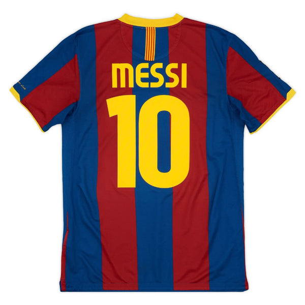 Camisa Retrô Barcelona I Messi #10 2010 - Torcedor Masculina - Vermelho e Azul