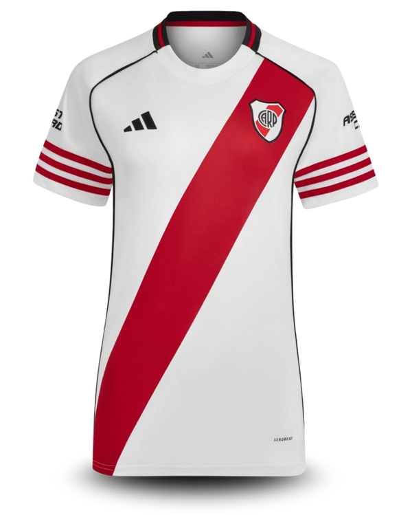 Camisa I River Plate 25/26 - Torcedor Adidas Feminina - Branca e vermelha