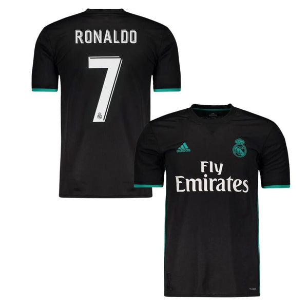Camisa Retrô Real Madrid II Cristiano Ronaldo #7 2017 - Torcedor Masculina - Preto