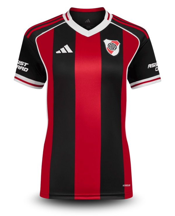 Camisa II River Plate 25/26 - Torcedor Adidas Feminina - Preta e vermelha